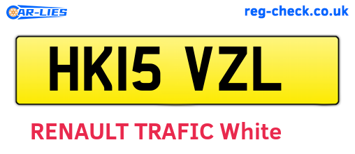 HK15VZL are the vehicle registration plates.