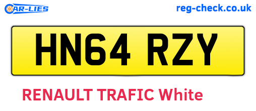 HN64RZY are the vehicle registration plates.