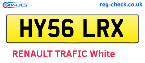HY56LRX are the vehicle registration plates.