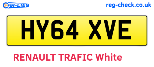 HY64XVE are the vehicle registration plates.