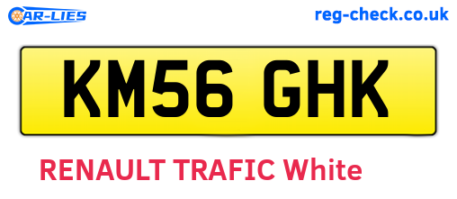 KM56GHK are the vehicle registration plates.