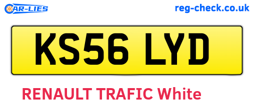 KS56LYD are the vehicle registration plates.