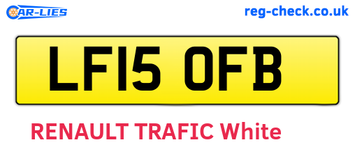 LF15OFB are the vehicle registration plates.