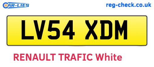 LV54XDM are the vehicle registration plates.