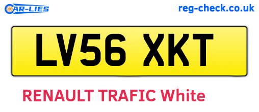 LV56XKT are the vehicle registration plates.