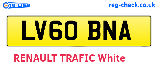 LV60BNA are the vehicle registration plates.