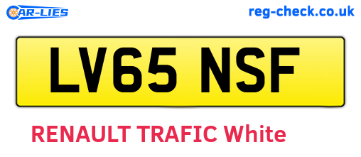 LV65NSF are the vehicle registration plates.