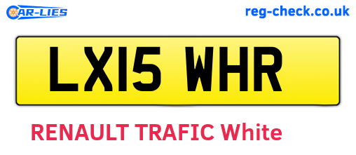 LX15WHR are the vehicle registration plates.
