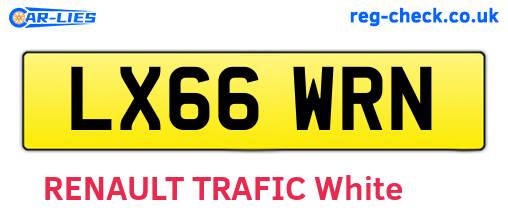 LX66WRN are the vehicle registration plates.