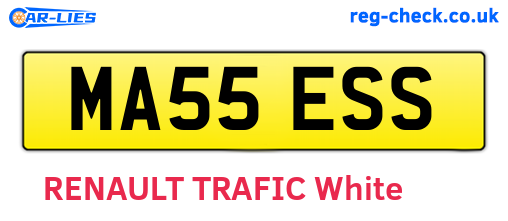 MA55ESS are the vehicle registration plates.