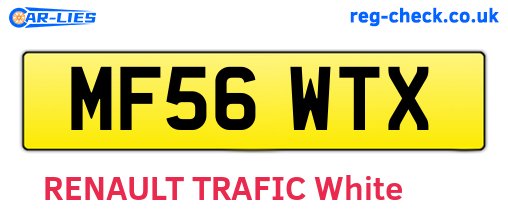 MF56WTX are the vehicle registration plates.