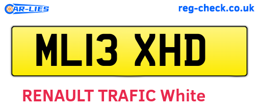 ML13XHD are the vehicle registration plates.