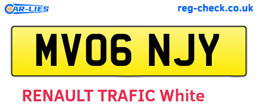 MV06NJY are the vehicle registration plates.