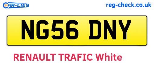NG56DNY are the vehicle registration plates.