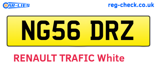 NG56DRZ are the vehicle registration plates.