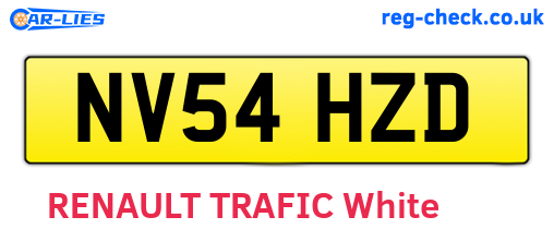 NV54HZD are the vehicle registration plates.