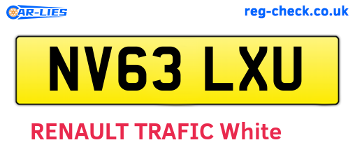 NV63LXU are the vehicle registration plates.