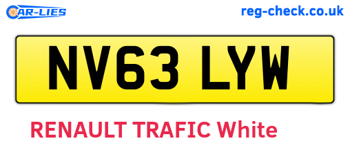 NV63LYW are the vehicle registration plates.