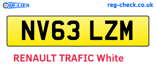 NV63LZM are the vehicle registration plates.