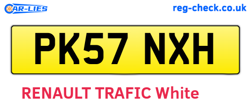PK57NXH are the vehicle registration plates.