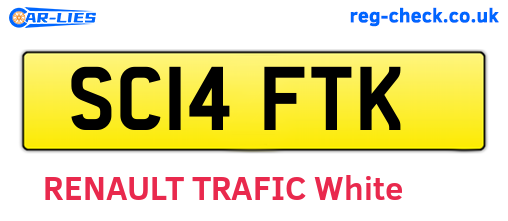 SC14FTK are the vehicle registration plates.