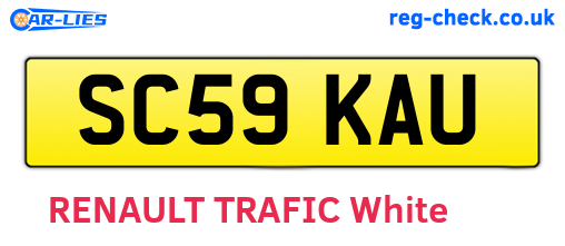 SC59KAU are the vehicle registration plates.