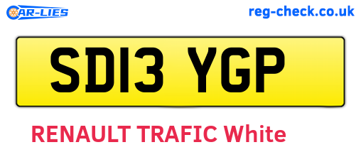 SD13YGP are the vehicle registration plates.