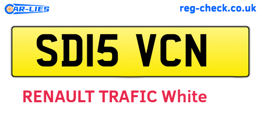 SD15VCN are the vehicle registration plates.