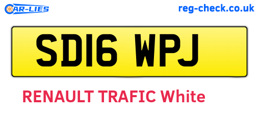 SD16WPJ are the vehicle registration plates.