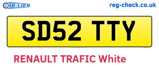 SD52TTY are the vehicle registration plates.