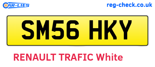 SM56HKY are the vehicle registration plates.
