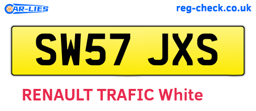 SW57JXS are the vehicle registration plates.