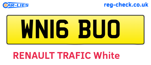 WN16BUO are the vehicle registration plates.
