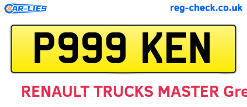 P999KEN are the vehicle registration plates.