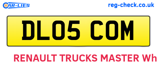 DL05COM are the vehicle registration plates.
