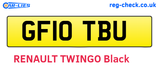 GF10TBU are the vehicle registration plates.