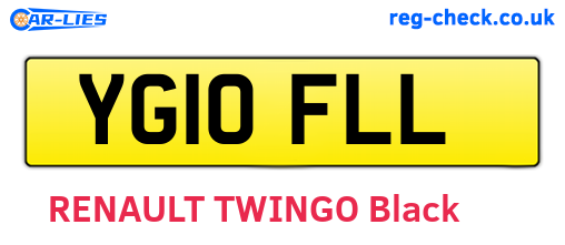 YG10FLL are the vehicle registration plates.