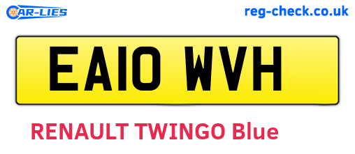 EA10WVH are the vehicle registration plates.