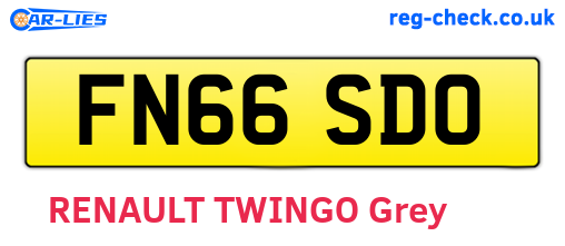FN66SDO are the vehicle registration plates.