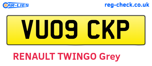 VU09CKP are the vehicle registration plates.