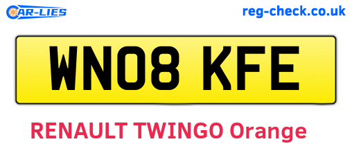 WN08KFE are the vehicle registration plates.