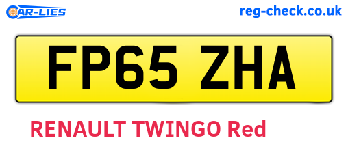 FP65ZHA are the vehicle registration plates.
