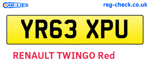 YR63XPU are the vehicle registration plates.