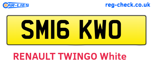 SM16KWO are the vehicle registration plates.