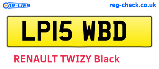 LP15WBD are the vehicle registration plates.