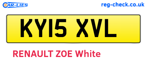 KY15XVL are the vehicle registration plates.