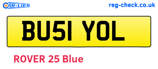 BU51YOL are the vehicle registration plates.