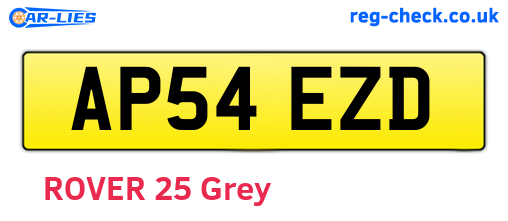 AP54EZD are the vehicle registration plates.