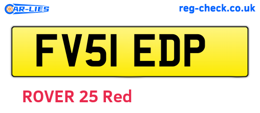 FV51EDP are the vehicle registration plates.