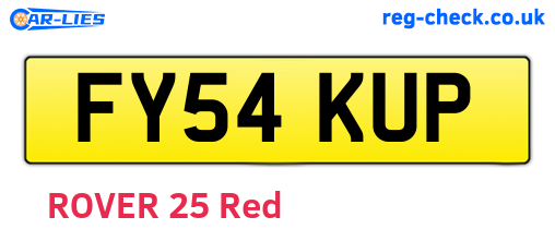 FY54KUP are the vehicle registration plates.